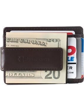 Mens RFID Money Clip Wallet Minimalist Slim ID Card Holder Front Pocket Wallet